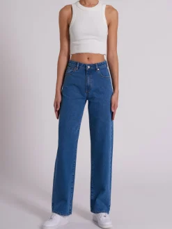 Abrand 95 Baggy Liliana Jeans - Mid Blue