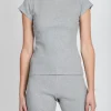 Brunette The Label Ribbed Biker Shorts - Grey