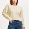 Dear John Holden Crew Neck Long Sleeve Sweater - Cream