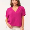 Dear John Jailee Top - Pink Flash