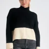 Elan Monochrome Sweater - Black/White