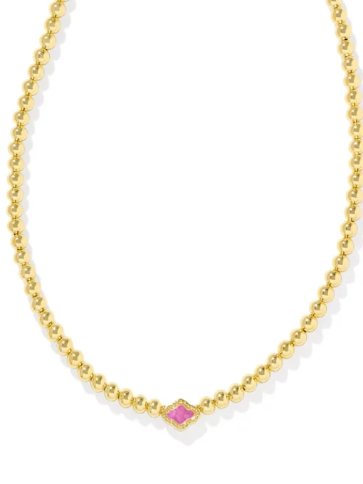 Kendra Scott Abbie Beaded Necklace - Gold Azalea Illusion