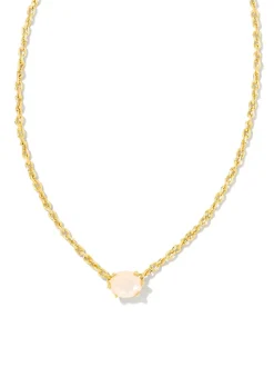 Kendra Scott Cailin Pendant Necklace - Gold Champagne Opal Crystal