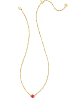 Kendra Scott Cailin Pendant Necklace - Gold Red Crystal