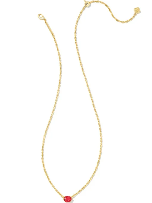 Kendra Scott Cailin Pendant Necklace - Gold Red Crystal
