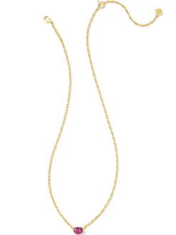 Kendra Scott Cailin Pendant Necklace - Gold Purple Crystal