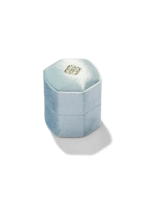 Kendra Scott Davis Small Case - Light Blue Velvet