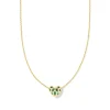 Kendra Scott Holland Heart Pendant Necklace - Gold Green Crystal