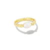 Kendra Scott Leighton Pearl Band Ring - Gold White Pearl