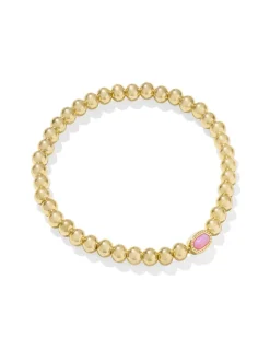 Kendra Scott Mini Elaina Stretch Bracelet - Gold Carnation Kyocera Opal