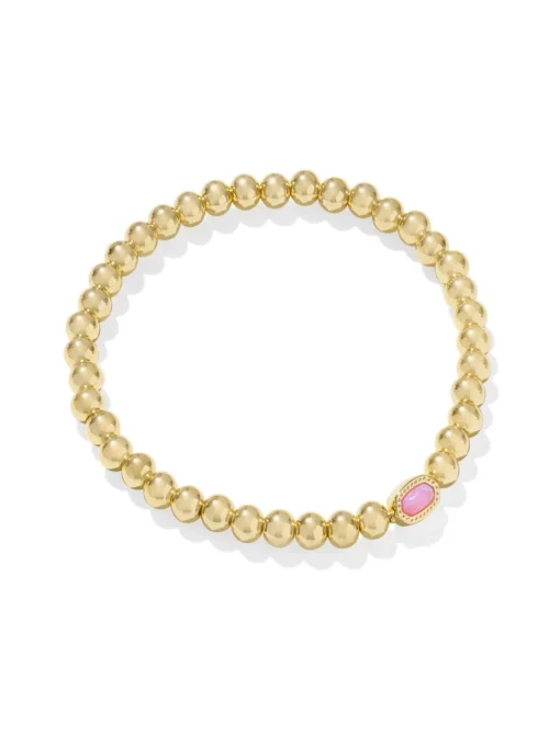 Kendra Scott Mini Elaina Stretch Bracelet - Gold Carnation Kyocera Opal