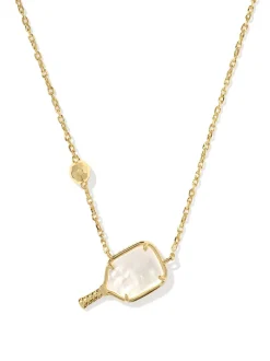 Kendra Scott Pickleball Short Pendant Necklace - Gold Ivory MOP