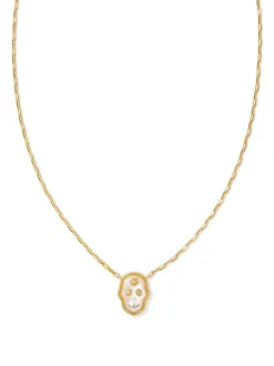 Kendra Scott Skeleton Necklace - Gold Ivory MOP