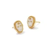 Kendra Scott Skeleton Stud Earrings - Gold Ivory MOP