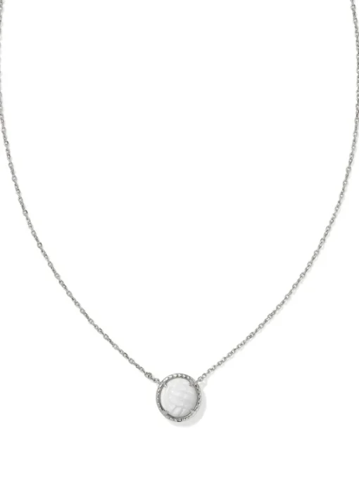 Kendra Scott Volleyball Pendant Necklace - Silver
