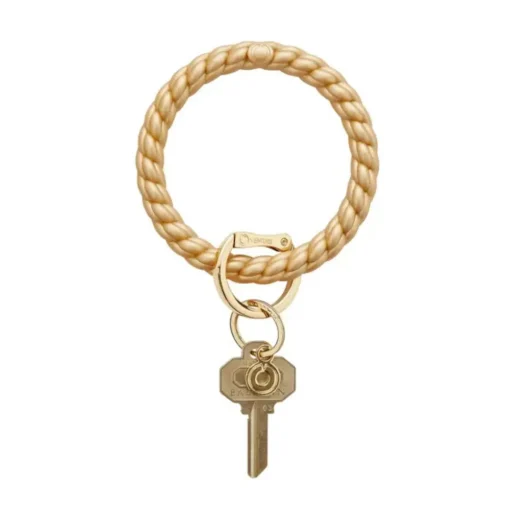 Oventure Big Braided O Key Ring - Gold