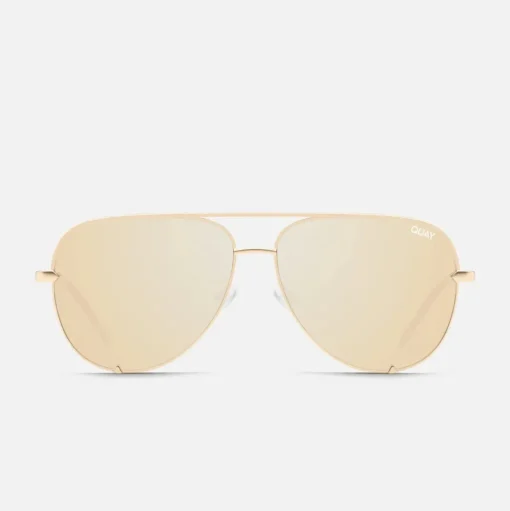 Quay High Key Sunglasses - Gold