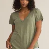 Z Supply Asher V - Neck Tee - Avocado