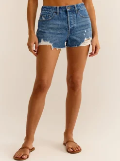 Z Supply Classic Hi-Rise Denim Shorts - Vintage Indigo