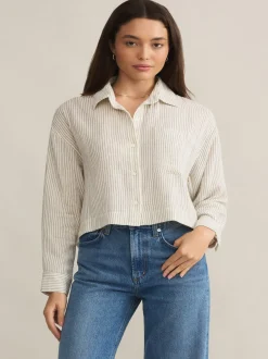 Z Supply Del Mar Striped Shirt - Natural