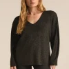 Z Supply Goldie V Neck Sweater - Black