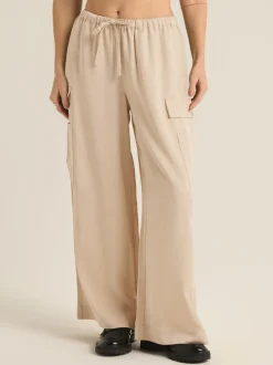 Z Supply Renegade Wide Leg Cargo Pant - Fossil