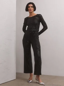 Z Supply Skyler Sequin Pants - Black